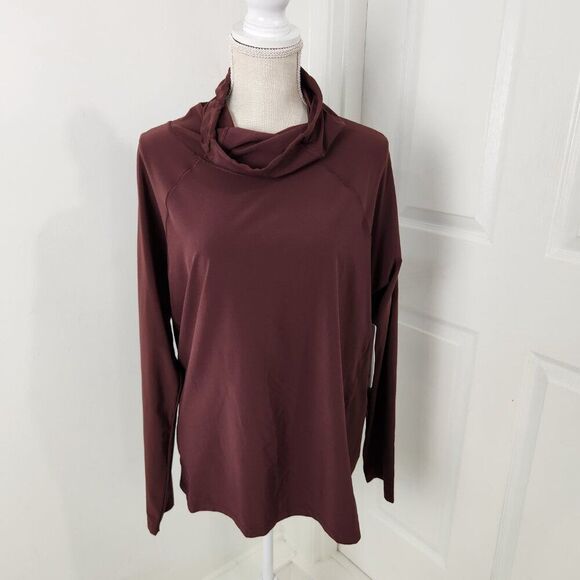 Athleta Top Womens XL Brown Ultimate Gaiter Running Cycling Bike Trail Riding - Picture 16 of 16